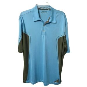 Nike Golf FitDry Men's Short Sleeve Polo Aqua Blue with Gray Mesh Sides size L